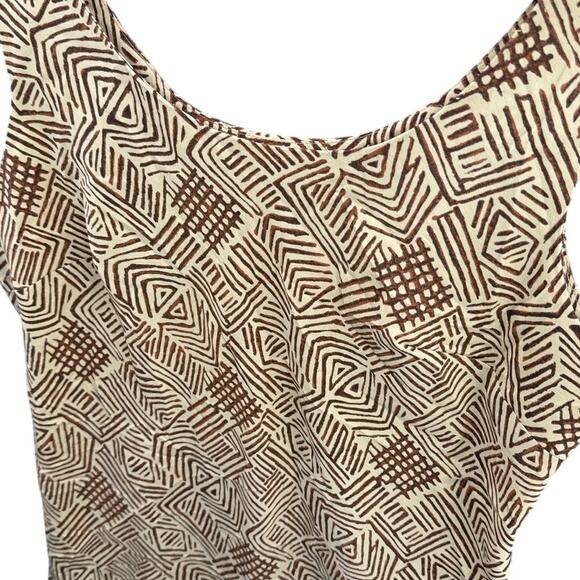 Vintage 80s Miss Dorby Tribal Sleeveless Maxi Dress - 16 - Picture 5 of 8